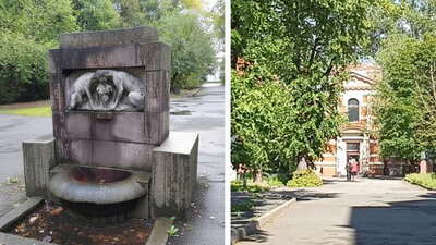 Установлена скульптура Фонтан-поилка для собак